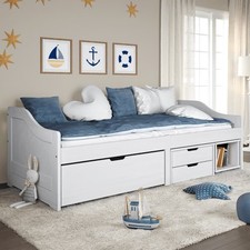 IRUN White Day Bed with 3