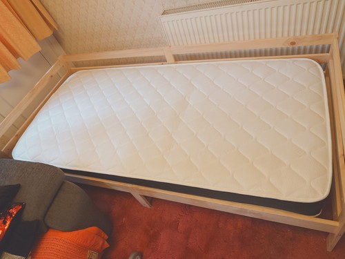Solid wood pine - wood, bed